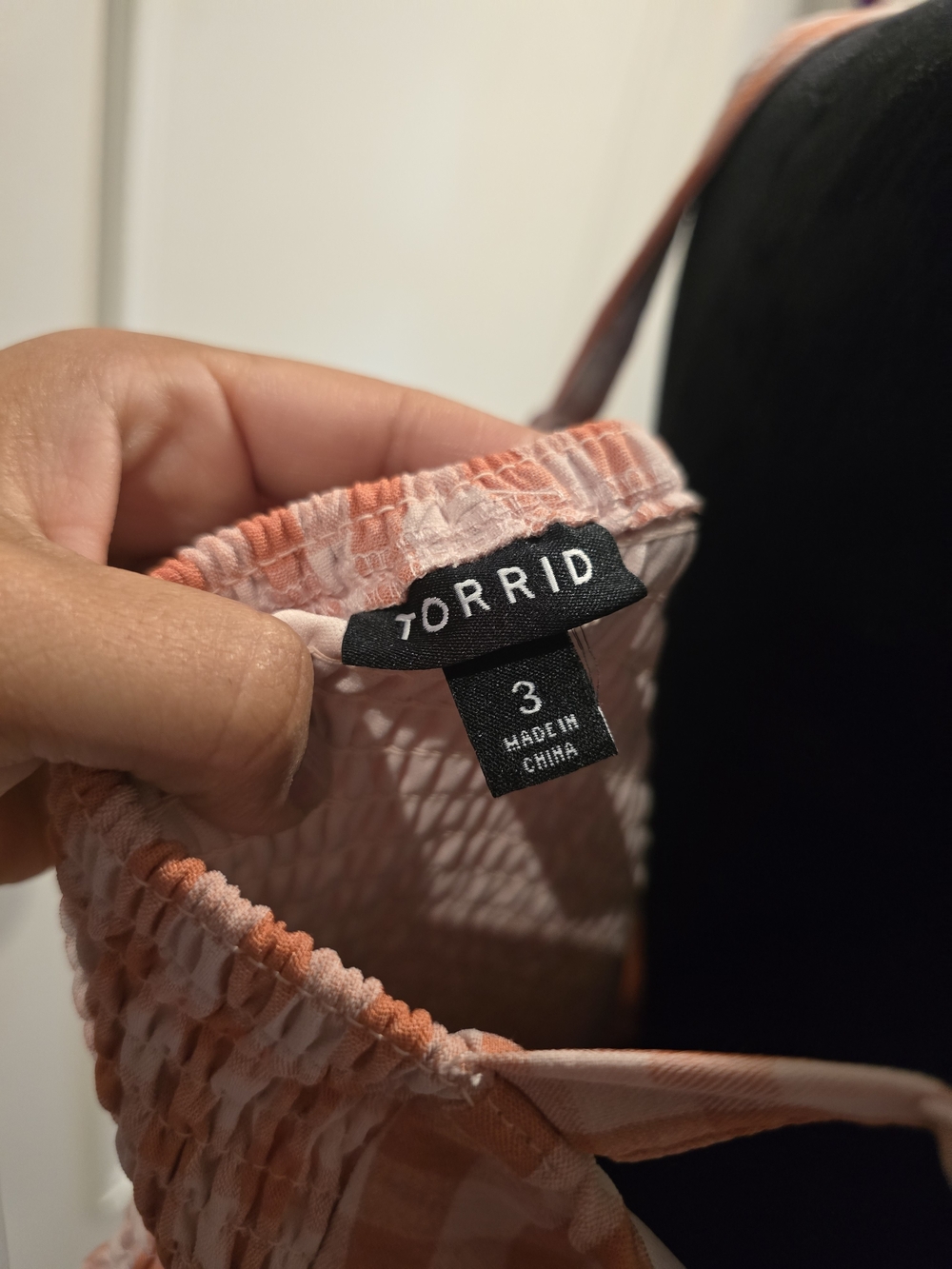 Torrid Orange/Coral Gingham Midi Dress - Picture 6 of 7